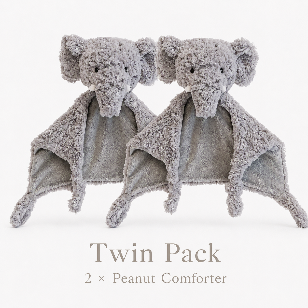 Peanut the Elephant Comforter - Twin Pack